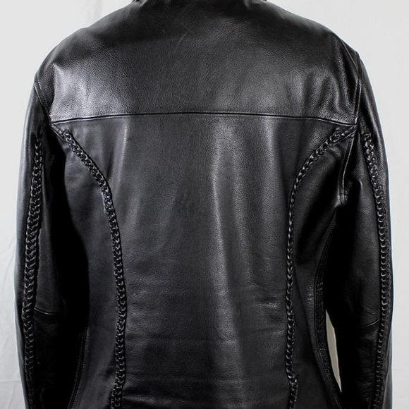 NEW First Classic Leather Gear Black Motorcycle Jacket Women's XL Zip -In Liner - Picture 5 of 7